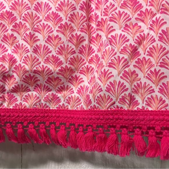 Vineyard Vines Tiny Leaves Swing Beach Dress Pink and White - Picture 8 of 10